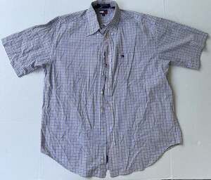 Tommy Hilfiger Button Down Shirt Blue Gold Long Sleeve 6/6 Large